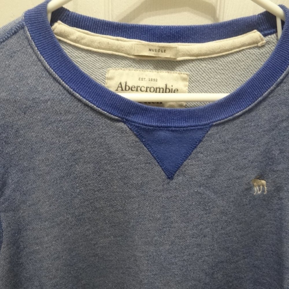 Abercrombie & Fitch Heather Blue Crewneck Sweater